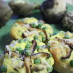 mushroom pea tartlets