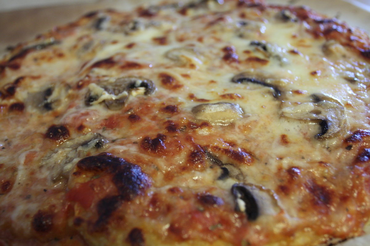 pizza, right from the oven.