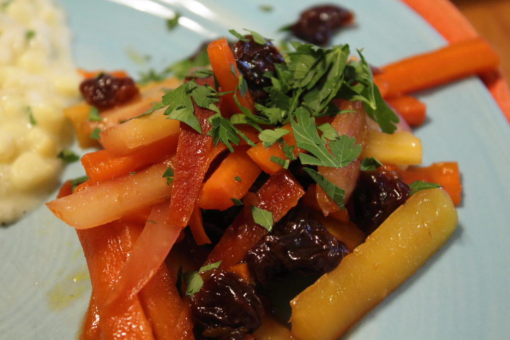 Sweet and Tangy Carrots with Cherries