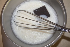 chocolate in the pudding mixture
