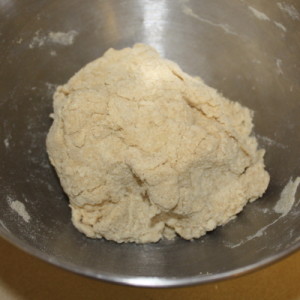 Chapati dough coming together. This is ready to start kneading