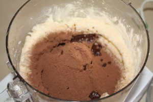 cocoa on the creamed butter