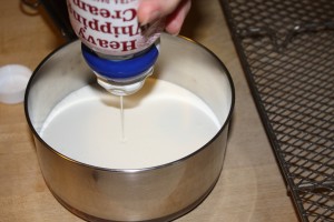 cream in a pan