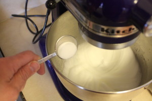 Whipping egg whites