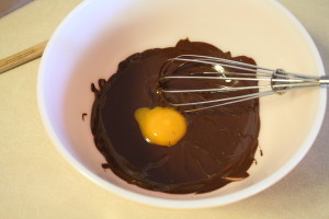 egg yolk in chocolate