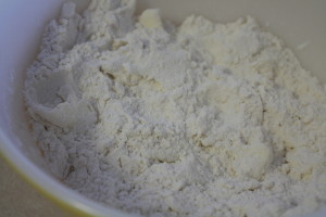 butter worked into flour