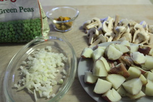 ingredients for aloo matar