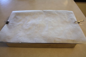 parchement paper covering lasagna