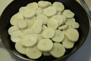 layering potatoes