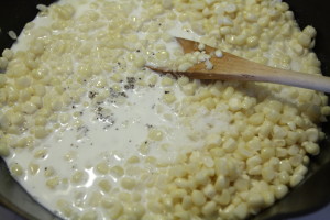 making creamed corn