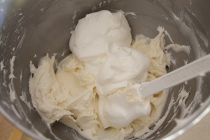 folding in whipped cream