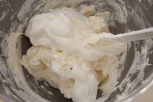folding in whipped cream