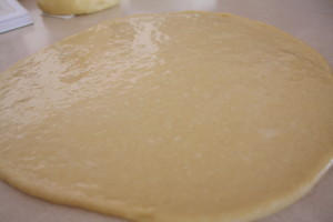 buttered dough