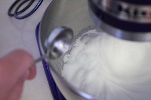adding sugar to egg whites