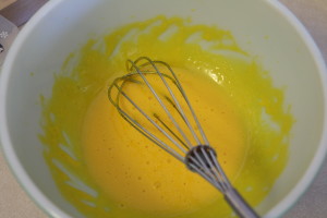 whisk egg yolks