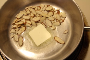 frying almonds