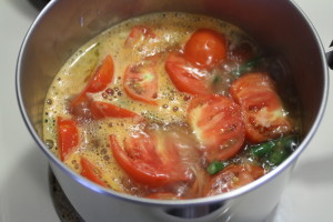 boiling tomatoes