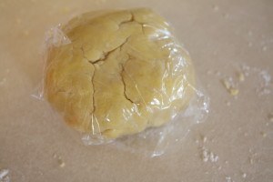 dough wrapped for the refrigerator