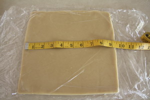 square of dough