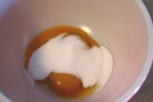 egg yolks and sugar