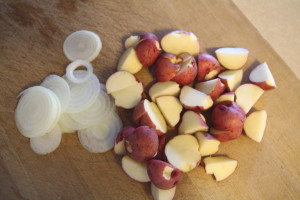 potatoes and onions