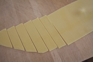 cutting pasta