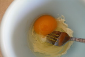 adding egg