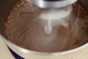 adding cocoa/flour