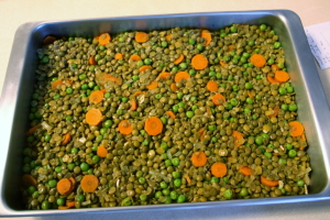 layering in lentils
