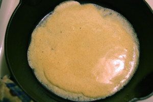 cooking a crepe
