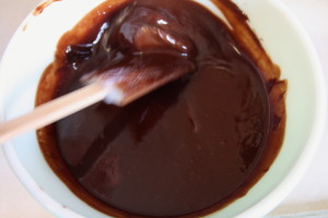 stirring chocolate