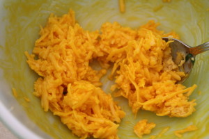 cheese and egg yolks