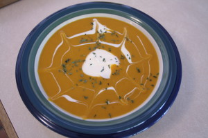 garnishing soup