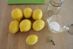 ingredients for preserved lemons
