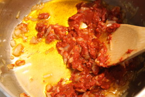cooking tomato paste