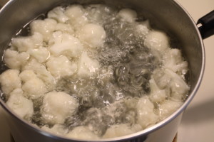 blanching cauliflower
