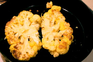 searing cauliflower