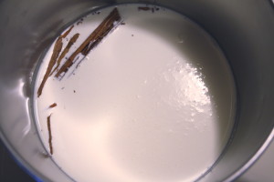 cooking cream and cinnamon