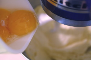 adding egg yolks