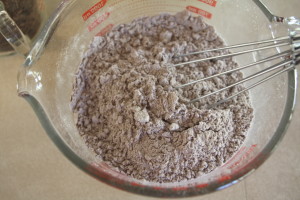 flour and cocoa