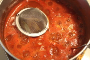 simmering ketchup