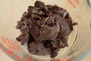chopped chocolate for ganache