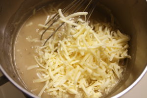 adding cheese