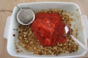 making tomato sauce