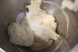mixing dough