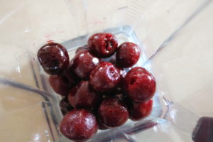 blending cherries