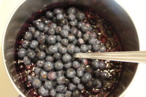 adding more blueberries