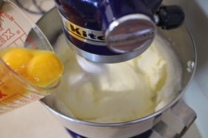 adding egg yolks