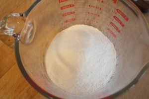 sifted cake flour and baking powder