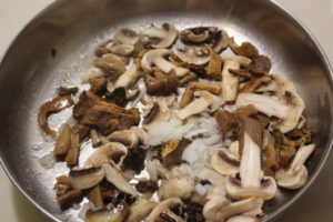 frying mushrooms